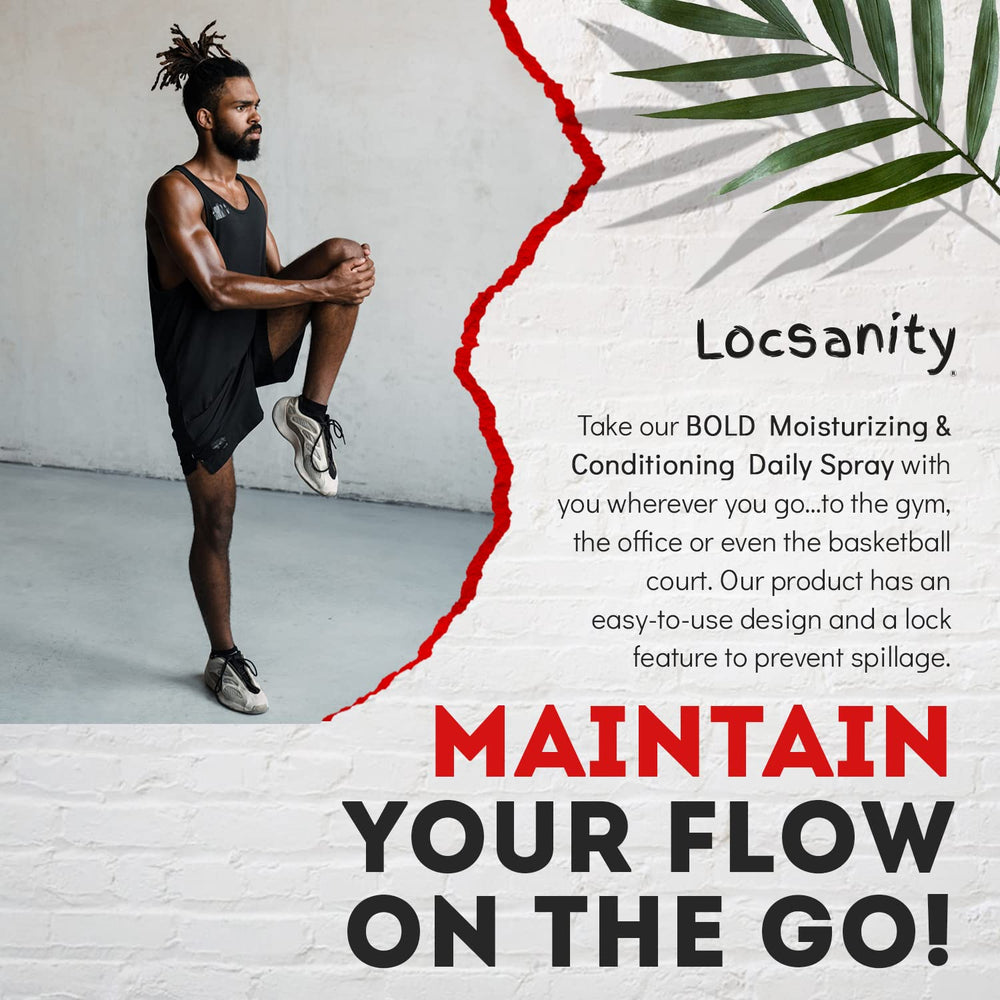 Locsanity spray used on braids for moisture.