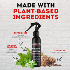 Closeup of Locsanity Bold Moisturizing Loc Spray texture.