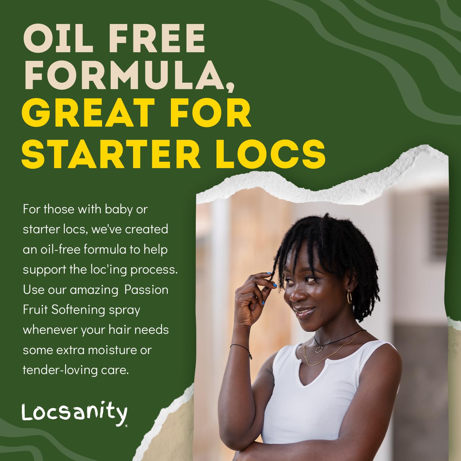 Locsanity cabello locs brillo suave con hidratación diaria