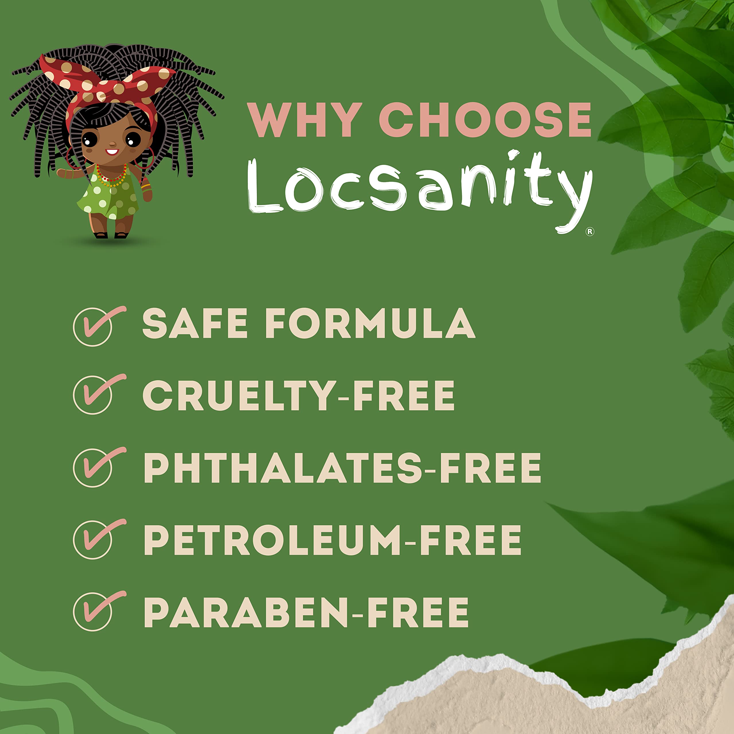 Locsanity compromiso de calidad, ingredientes transparentes para cuidado del cabello.