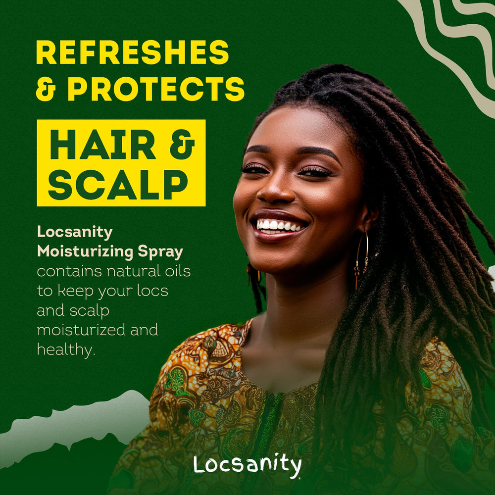 Locsanity frasco de 8 oz, pulverización suave para hidratar locs.