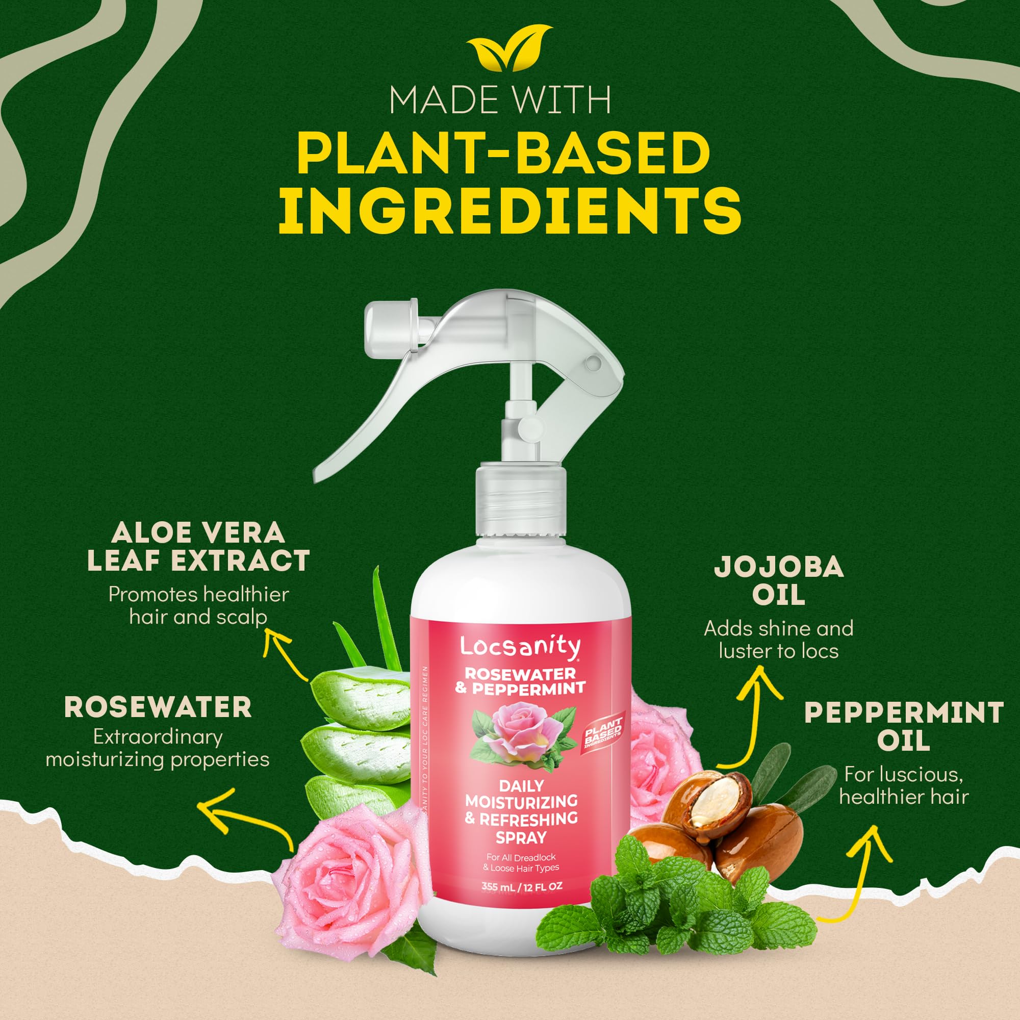 Locsanity: tamaño 4oz ideal para viaje y cuidado diario de locs.