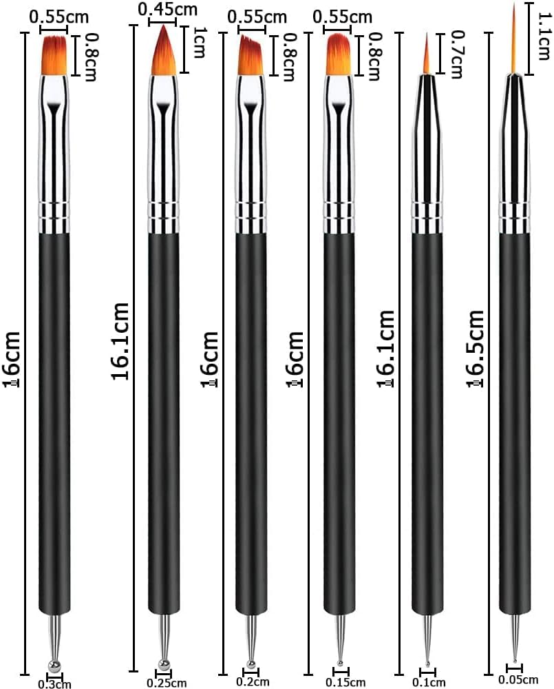 Herramientas de arte Lofuanna para acabados precisos en uñas.