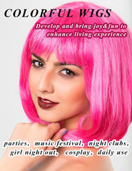 Peluca LOHO MAGICA rosa llamativa para fiestas o cosplay