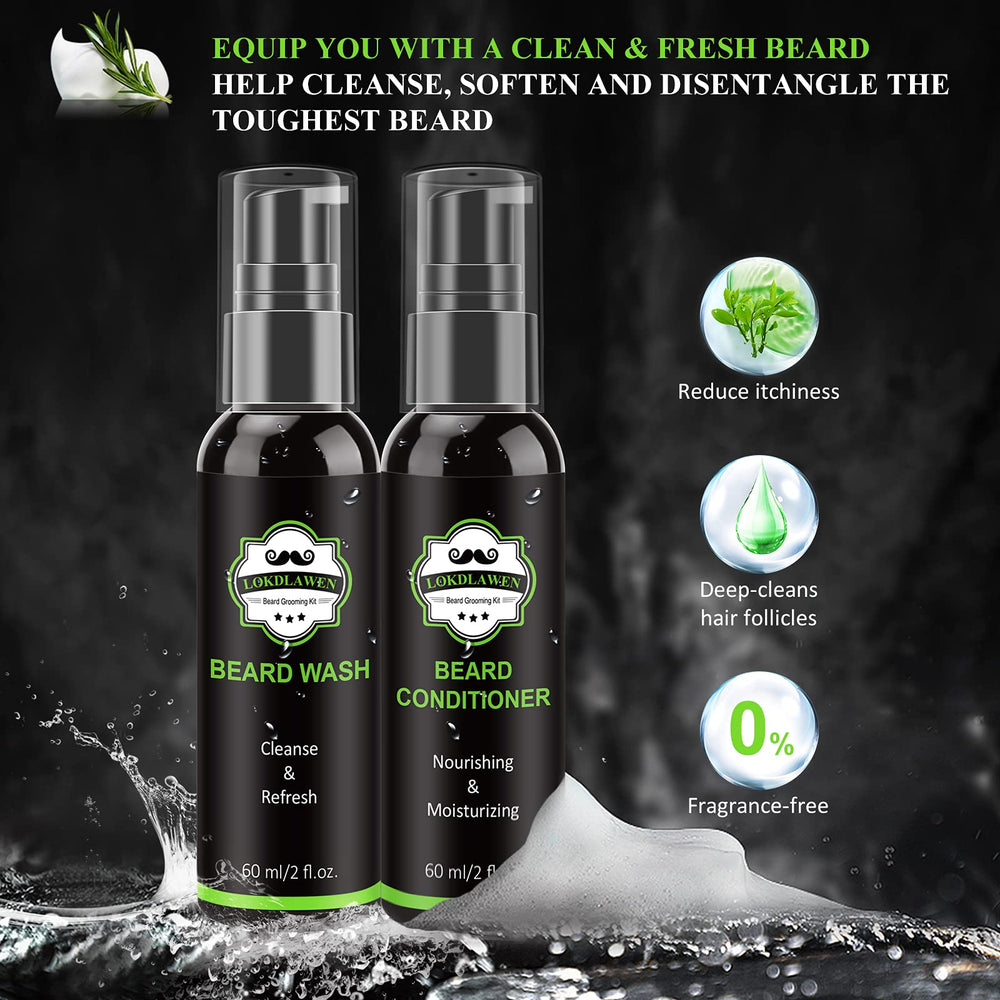 LOKDLAWEN aceite para barba en botella, absorción rápida y acabado natural