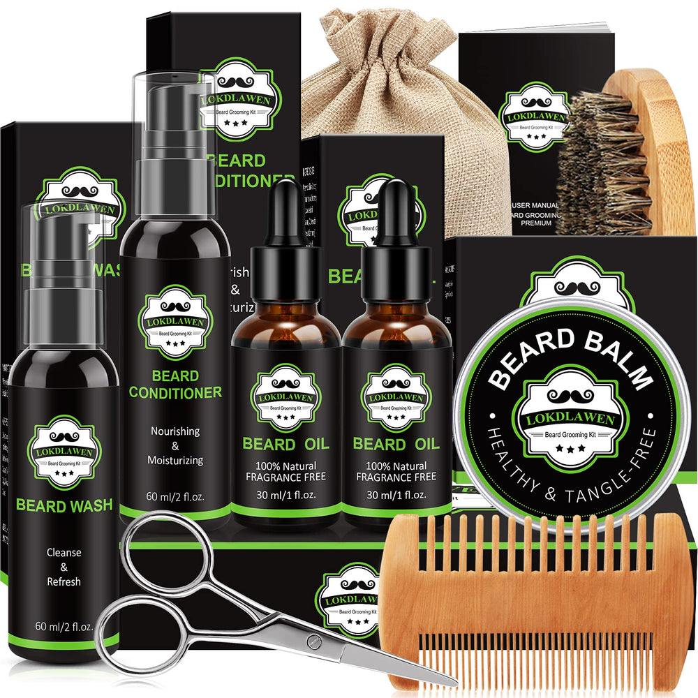 LOKDLAWEN champú para barba en botella, limpia y prepara la barba suavemente