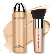 LOKFAR AirBrush Foundation Spray bottle focus shows breathable full-coverage base