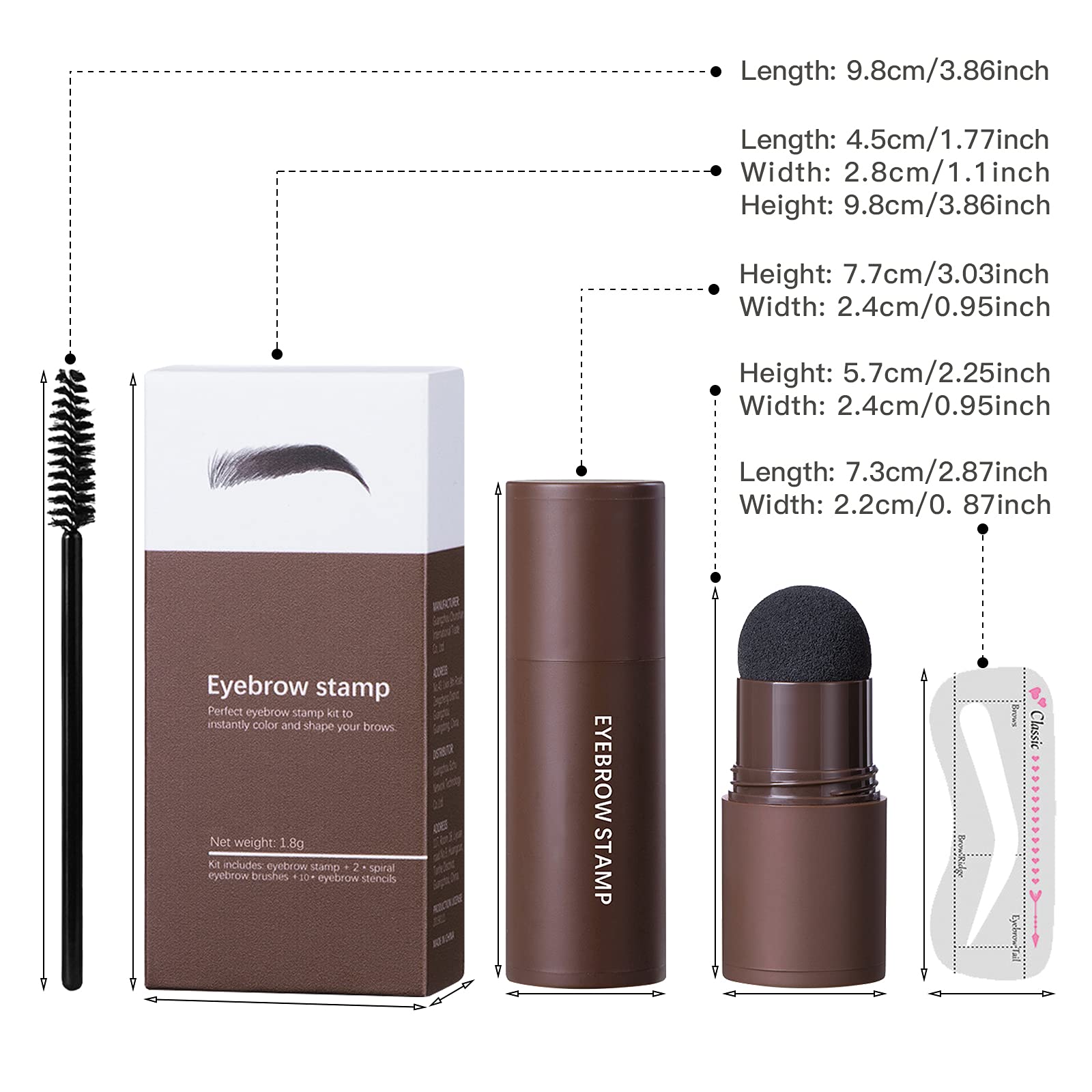 Lokfar plantillas cejas con 10 estilos para diferentes rasgos faciales.