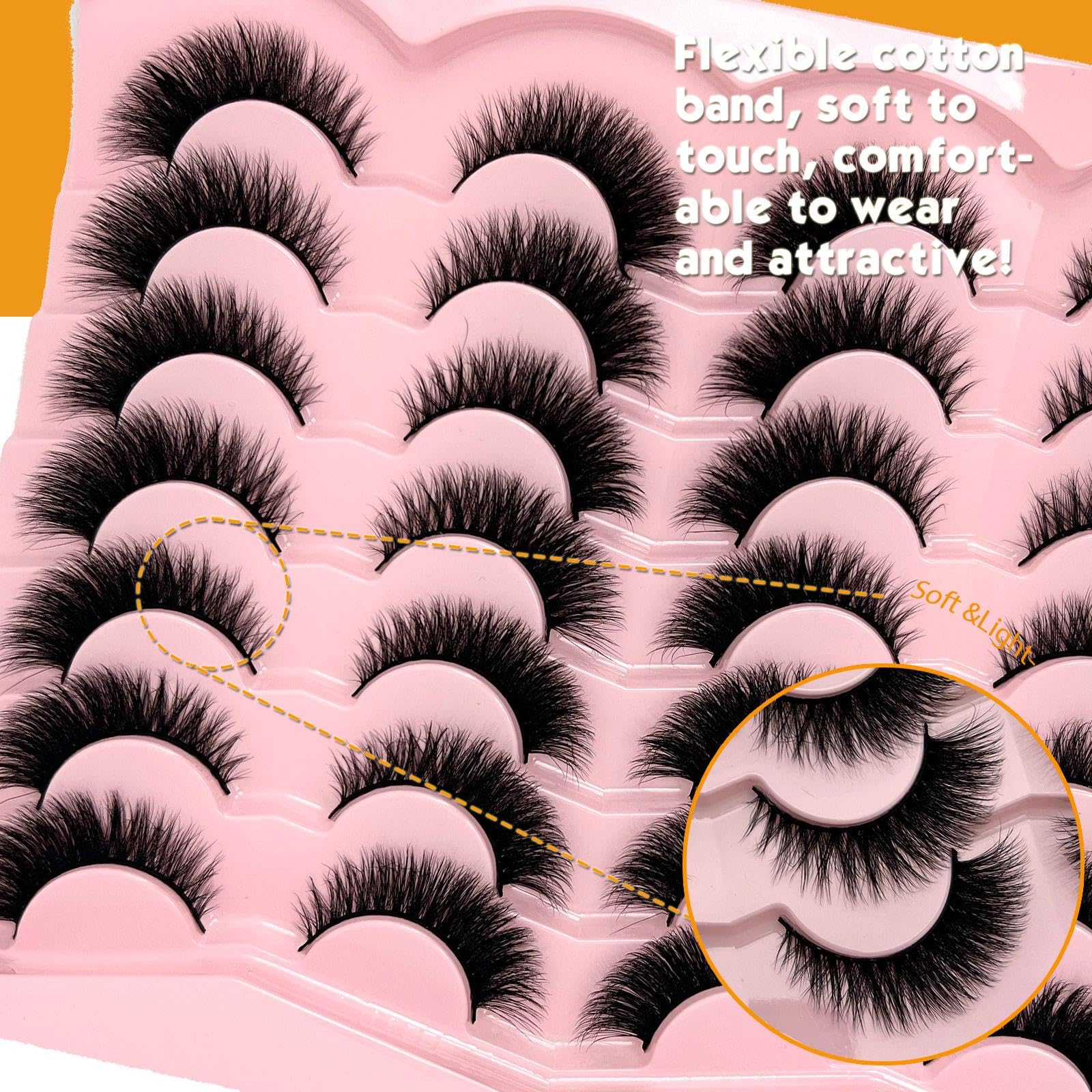 Pestañas loladook efecto 3D para volumen suave y glamuroso