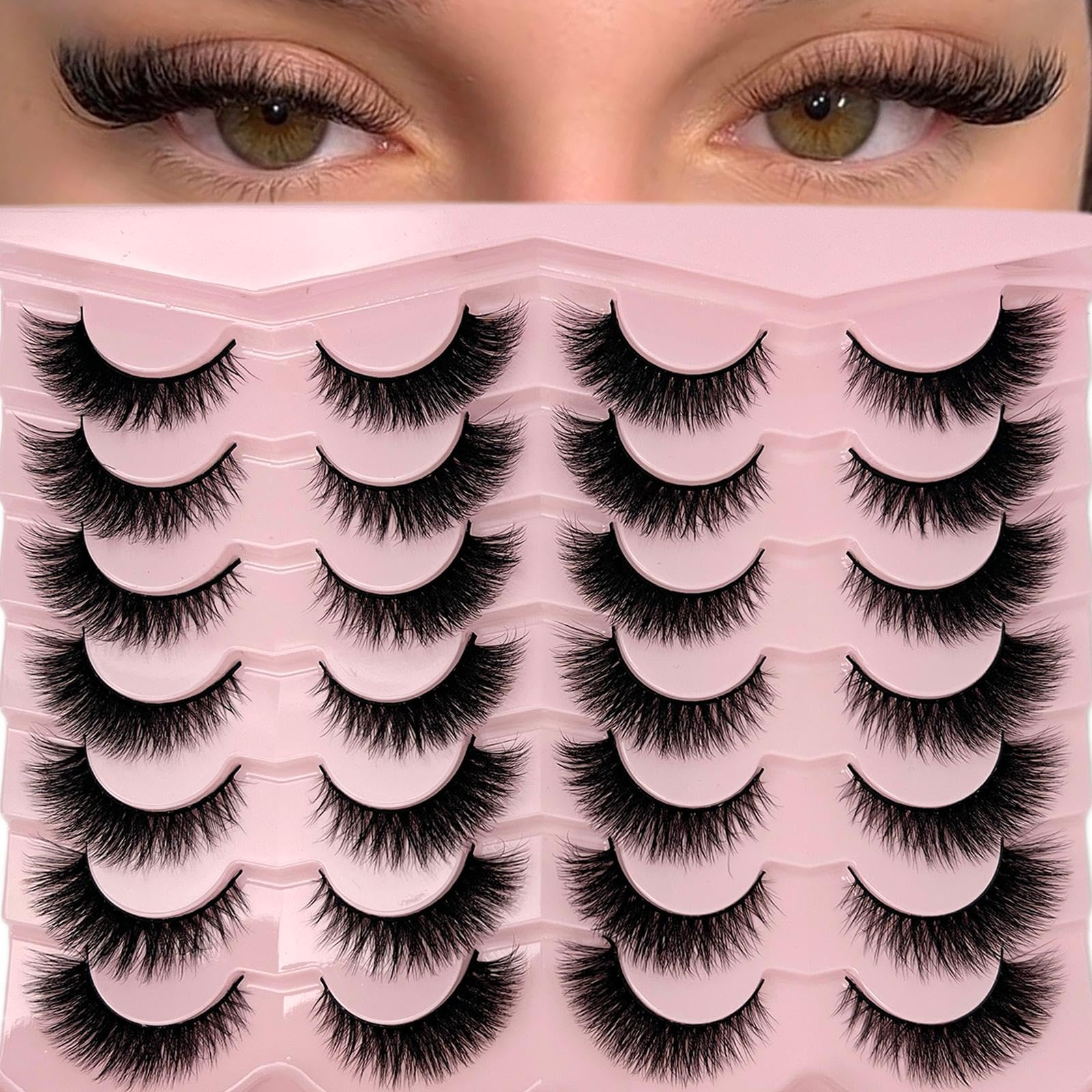 Pestañas loladook ojo gato natural 16mm para mirada suave y realista