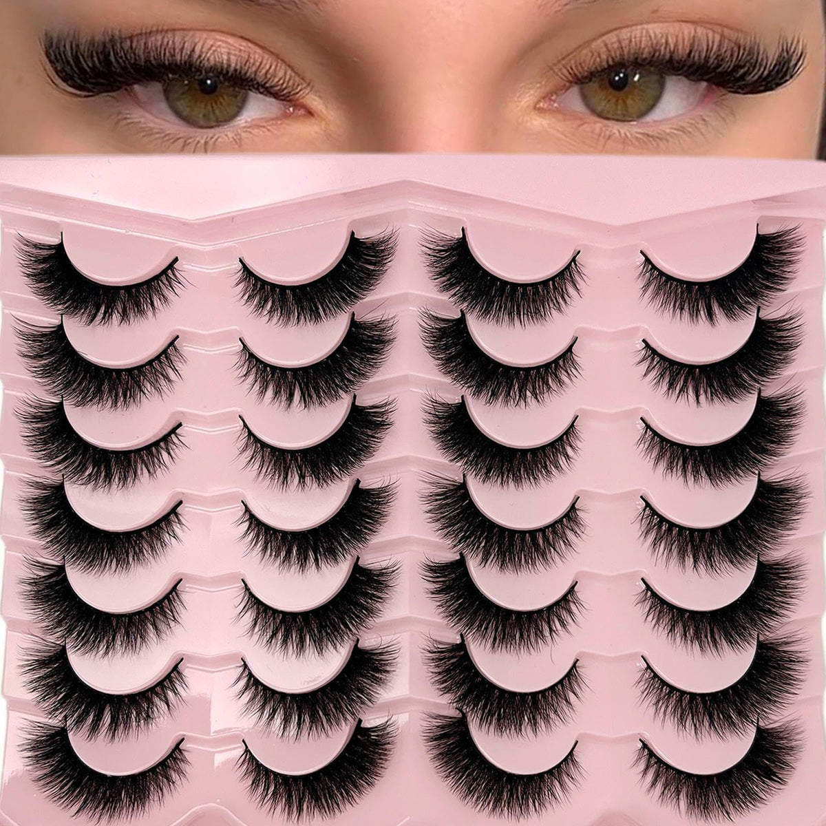 Pestañas loladook ojo gato natural 16mm para mirada suave y realista
