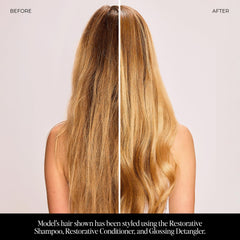 Textura sedosa del acondicionador LolaVie para cabello más manejable