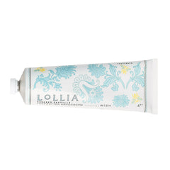 LOLLIA Wish crema de manos frente al frasco para hidratación suave.