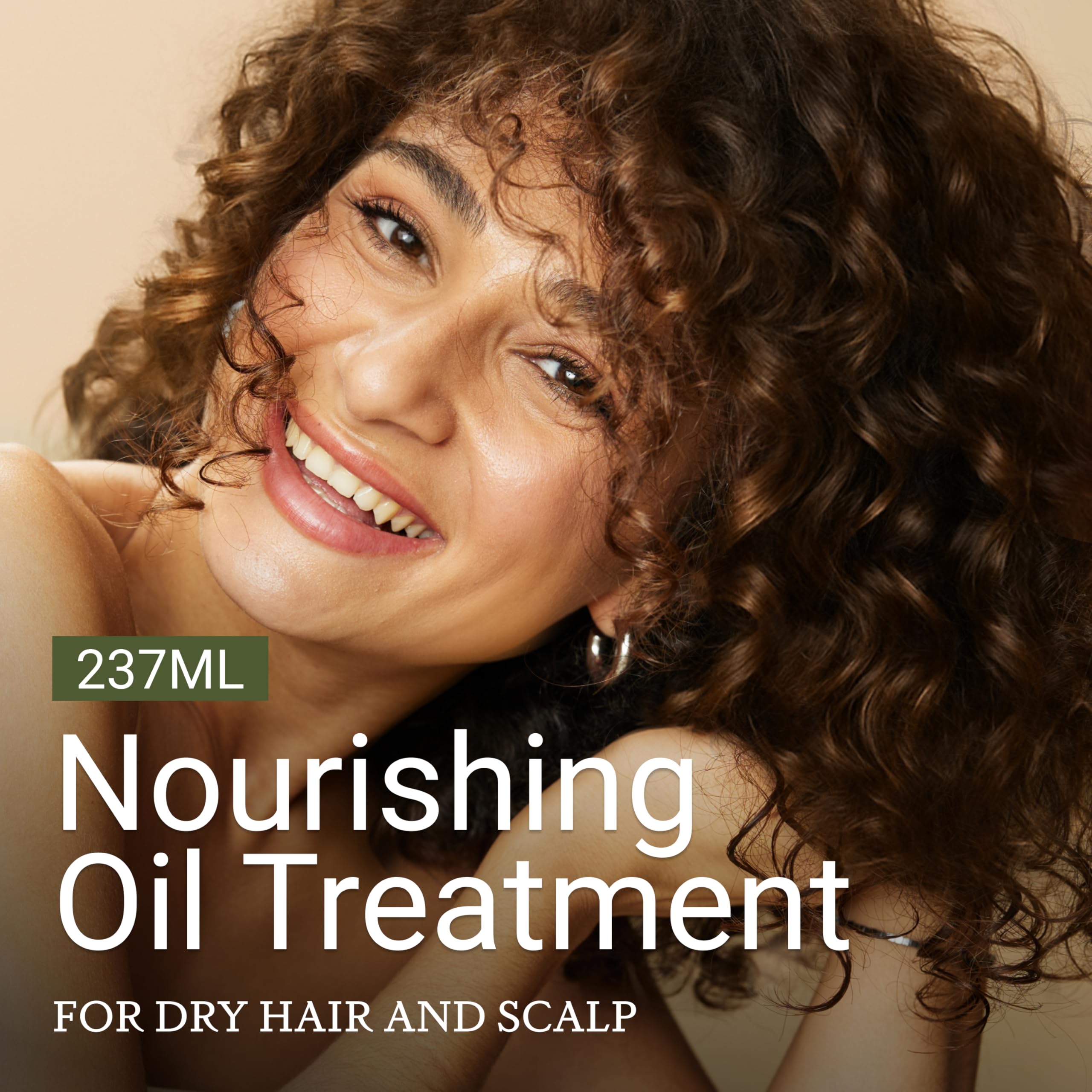 Loma aplicación aceite nutritivo, manos: masaje suave que suaviza el cabello