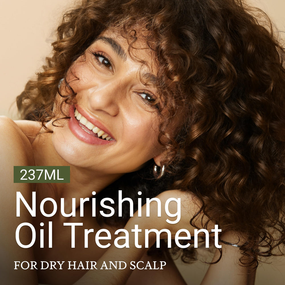 Loma aplicación aceite nutritivo, manos: masaje suave que suaviza el cabello