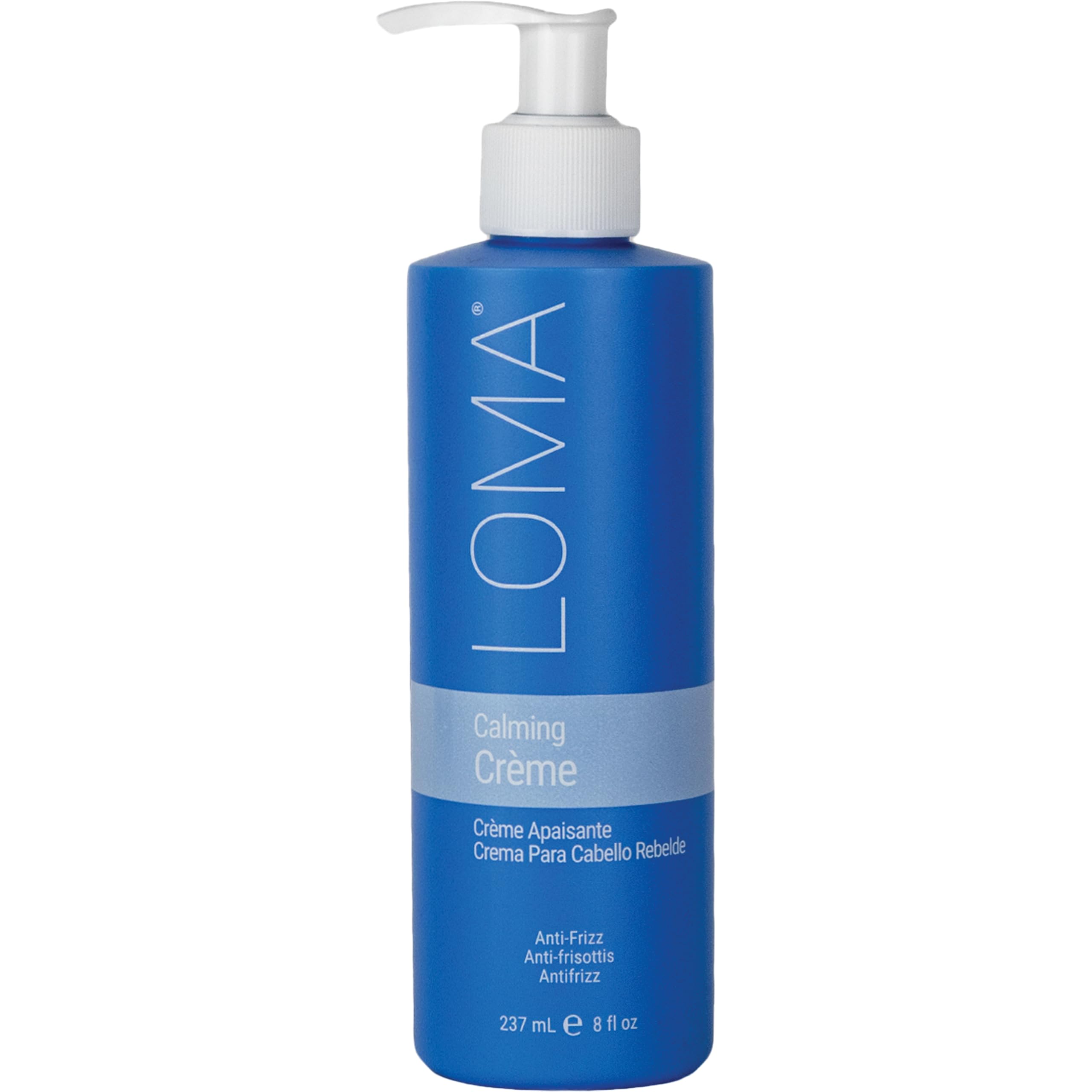 LOMA Calming Crème: botella de 8 onzas para control del frizz y nutrición ligera.
