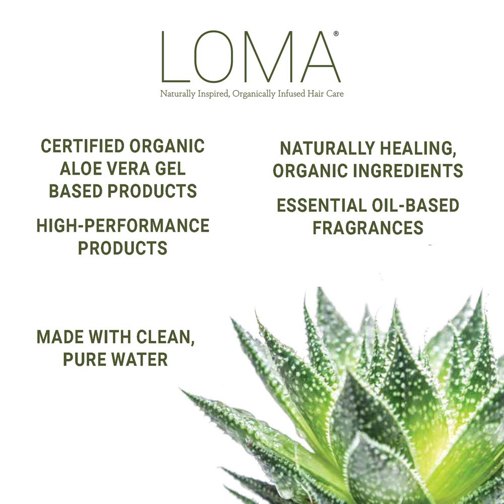 Loma cheveux lisses et brillants après application.