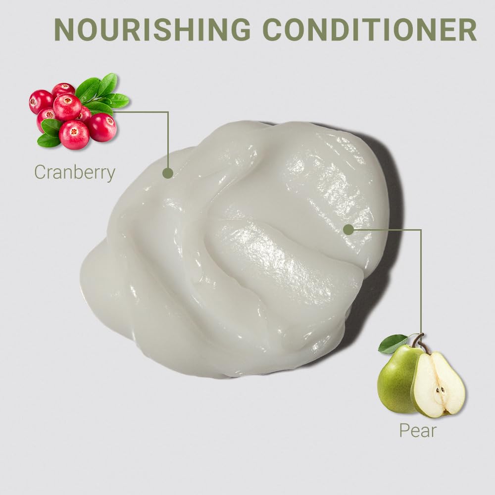 Loma Nourishing Conditioner, etiqueta detallada, destaca ingredientes reparadores.