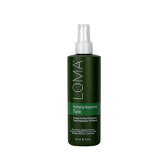 Loma Tonico Fortificante Reparador, vertido en botella, aporta brillo natural.
