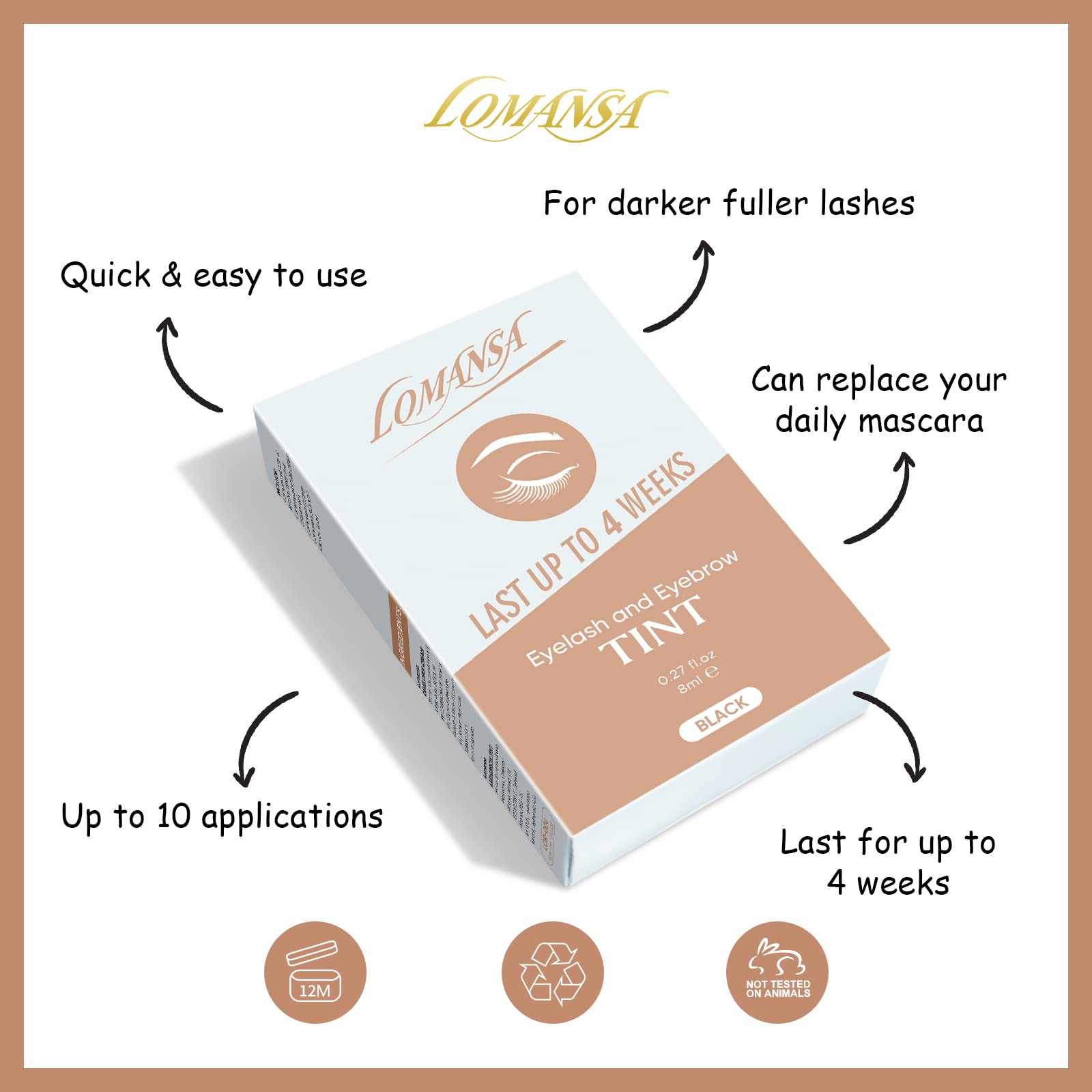 Lomansa: uso seguro y suave para pestañas y cejas