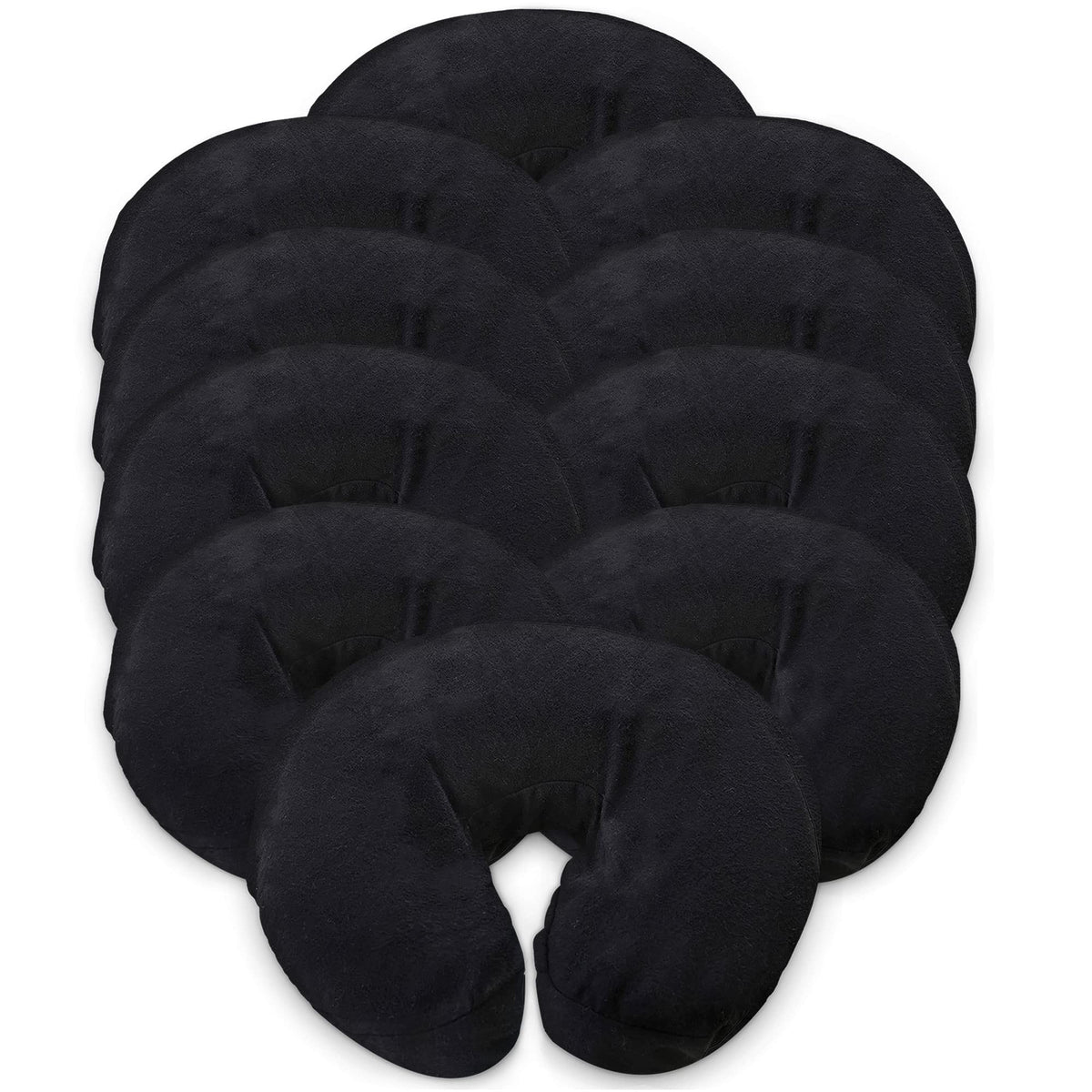 Fundas London Linens para cobertor de cabezal negro; suaves para sesiones de masaje.