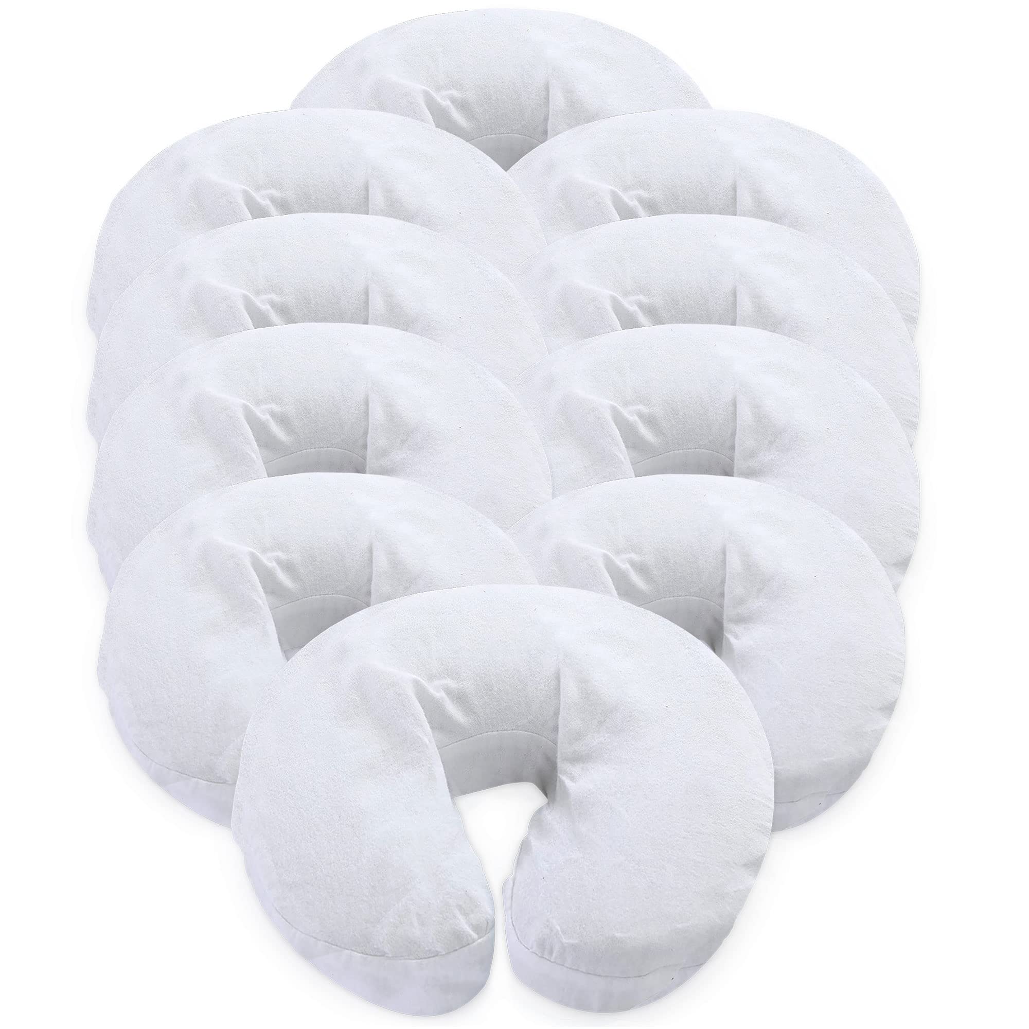 Fundas para reposacabezas London Linens, pack de 10, blanco, suavidad para masajes.