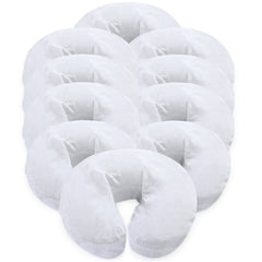 Fundas para reposacabezas London Linens, pack de 10, blanco, suavidad para masajes.