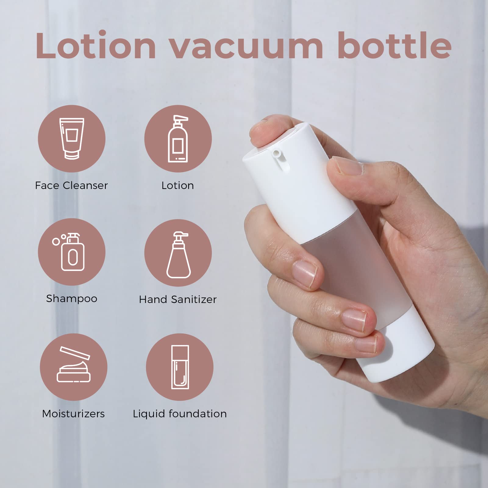 Longway dispensador sin aire compacto para maquillaje y cremas