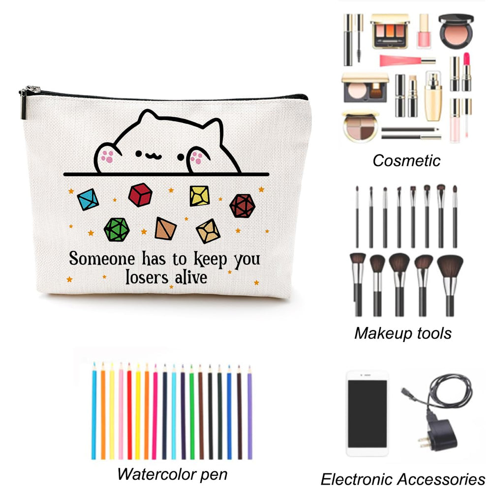 LONGXIN bolso DnD dragones, útil para maquillaje en viaje y sesiones de juego.