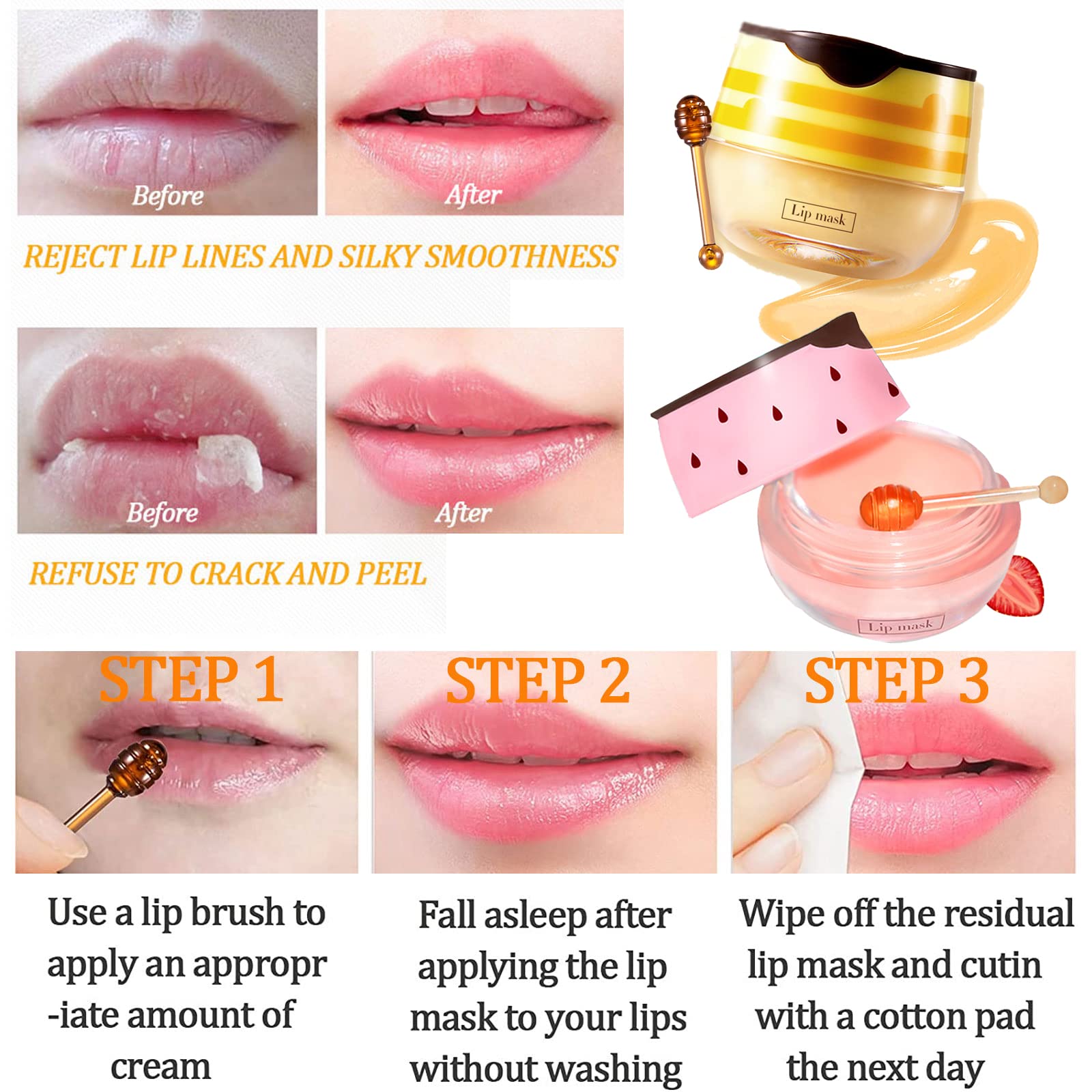 Aplicador mini para aplicar la mascarilla labial cómodamente.