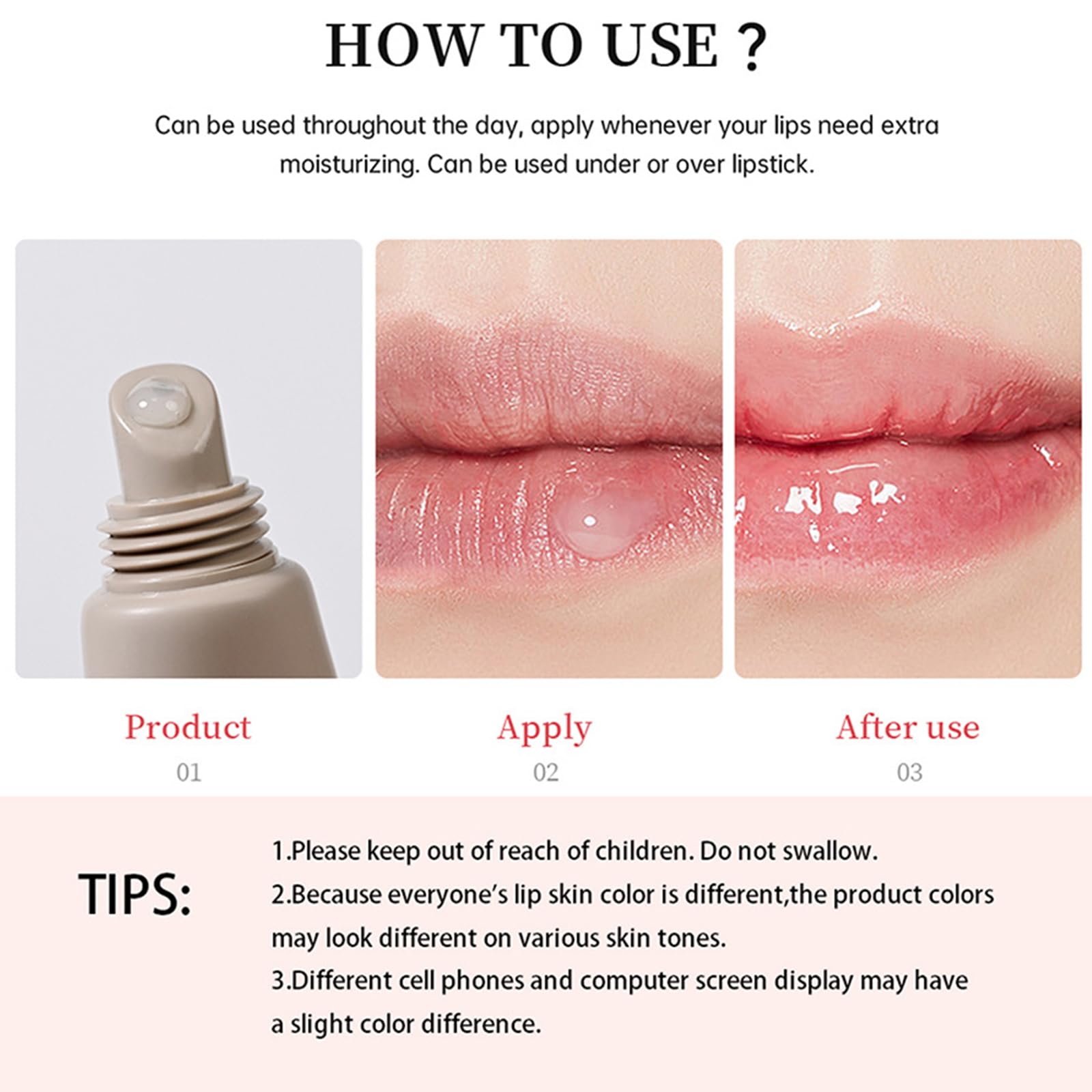 Loobexery bálsamo labial brillo suave natural
