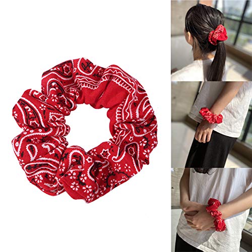 LOOKSEVEN scrunchies azul marino, combina con prendas oscuras.