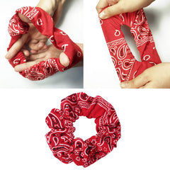 LOOKSEVEN scrunchies rojo, añade acento vibrante al peinado.