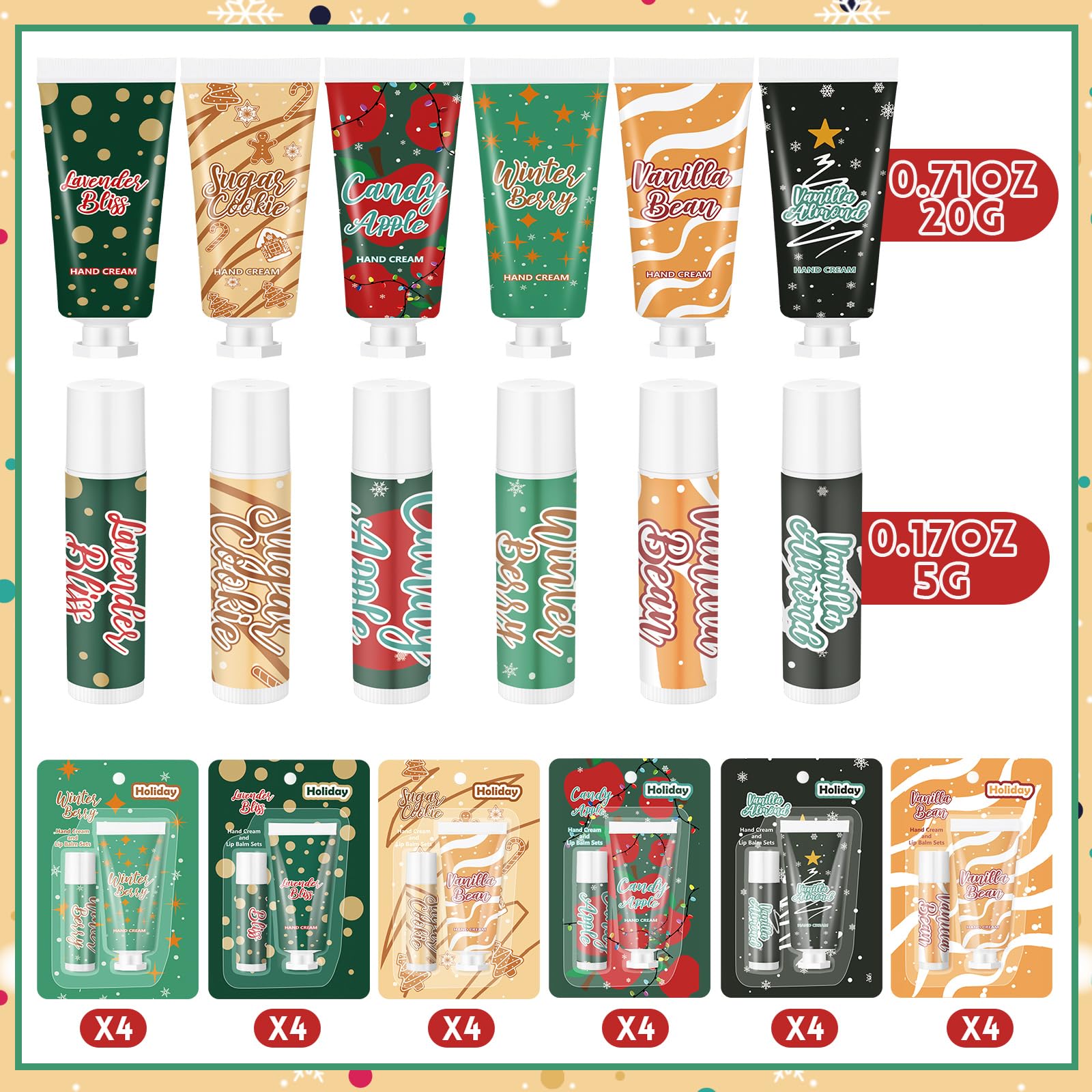 Loopeer bálsamo labial navidad, compacto y humectante para labios secos