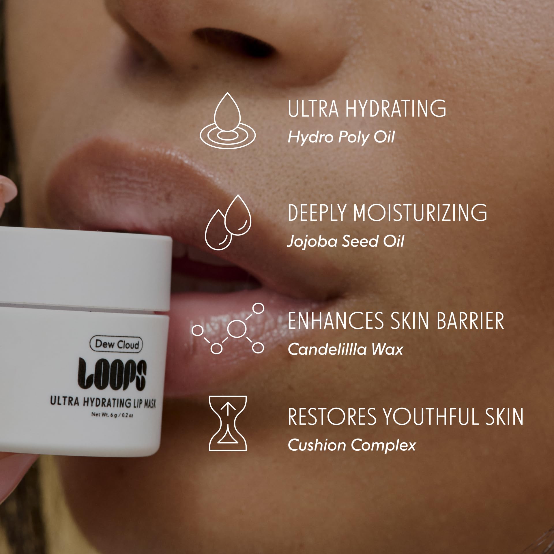 LOOPS Luxe Lips Trio exfoliación suave que revela labios más lisos