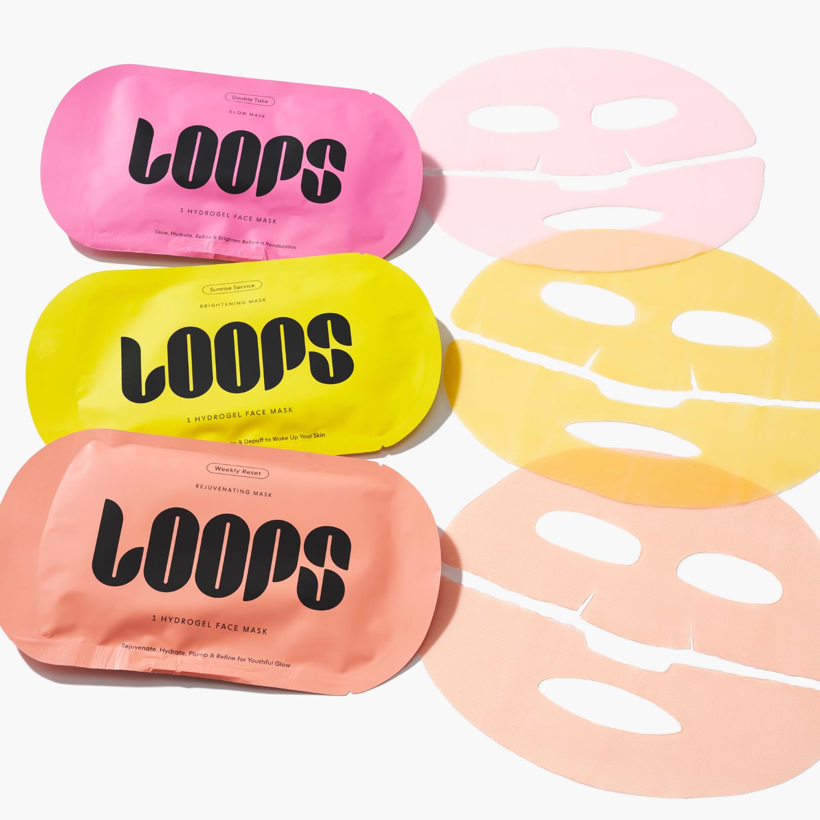 LOOPS mascarillas para brillo y rejuvenecimiento para un aspecto radiante