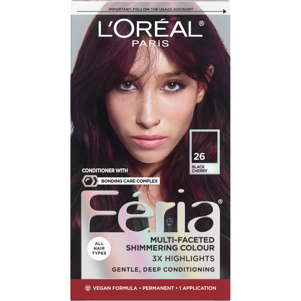 L’Oréal Paris Feria: caja de tinte lista para coloración duradera.