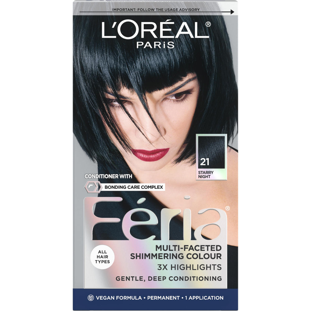 L'Oréal Paris Feria 21 Noche Estrellada: coloración permanente con brillo intenso para cabello oscuro.