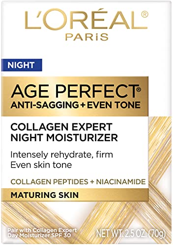 Textura ligera de la crema de L'Oréal Paris Age Perfect en la palma de la mano.