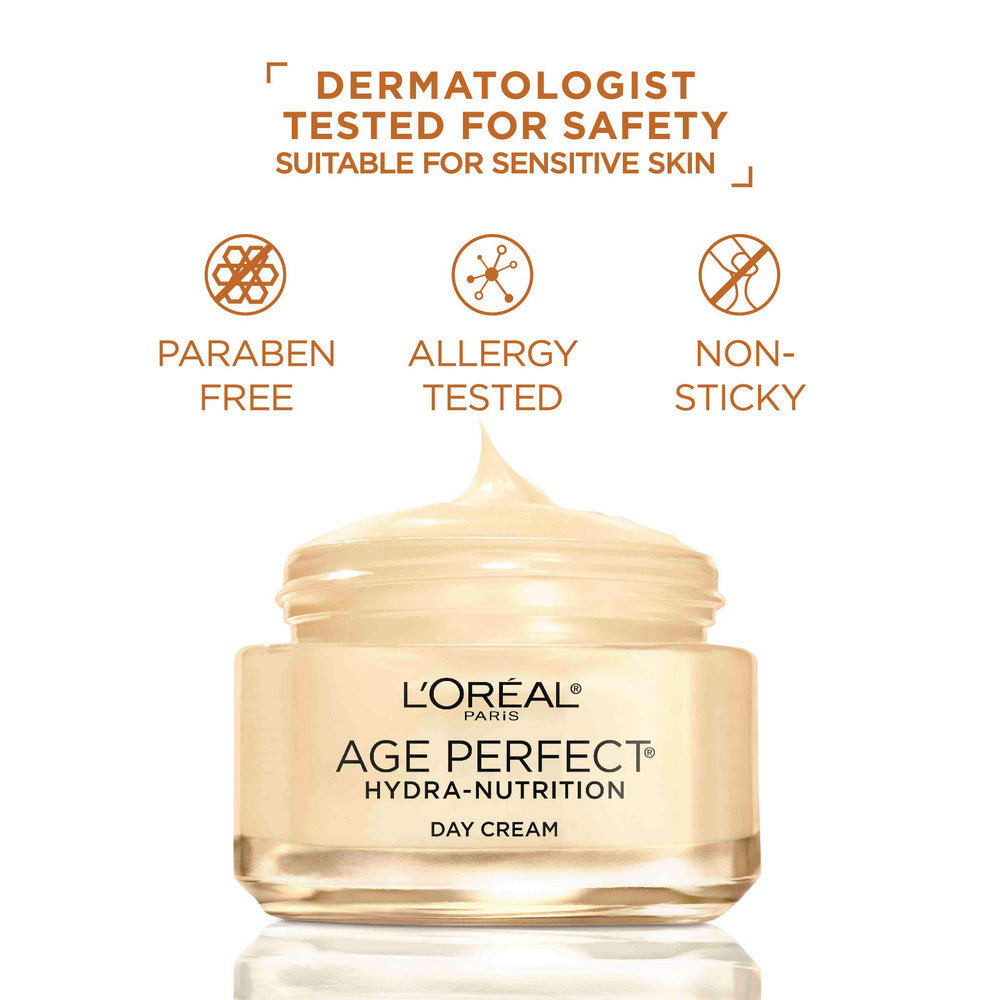 L’Oréal Paris Age Perfect con extracto de miel de Manuka para nutrición diaria.