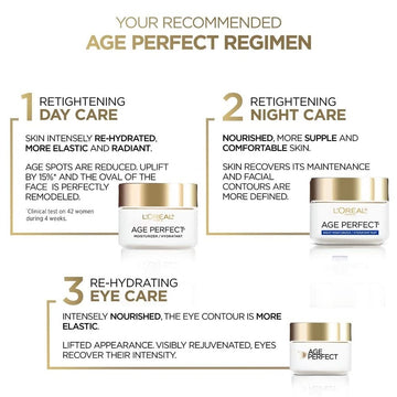L’Oréal Paris Age Perfect, fórmula no comedogénica para uso diario seguro.