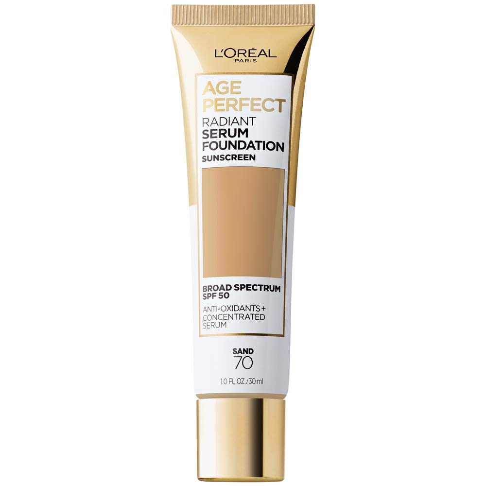 L’Oréal Paris Age Perfect base Sand en bote, tono uniforme y SPF 50.