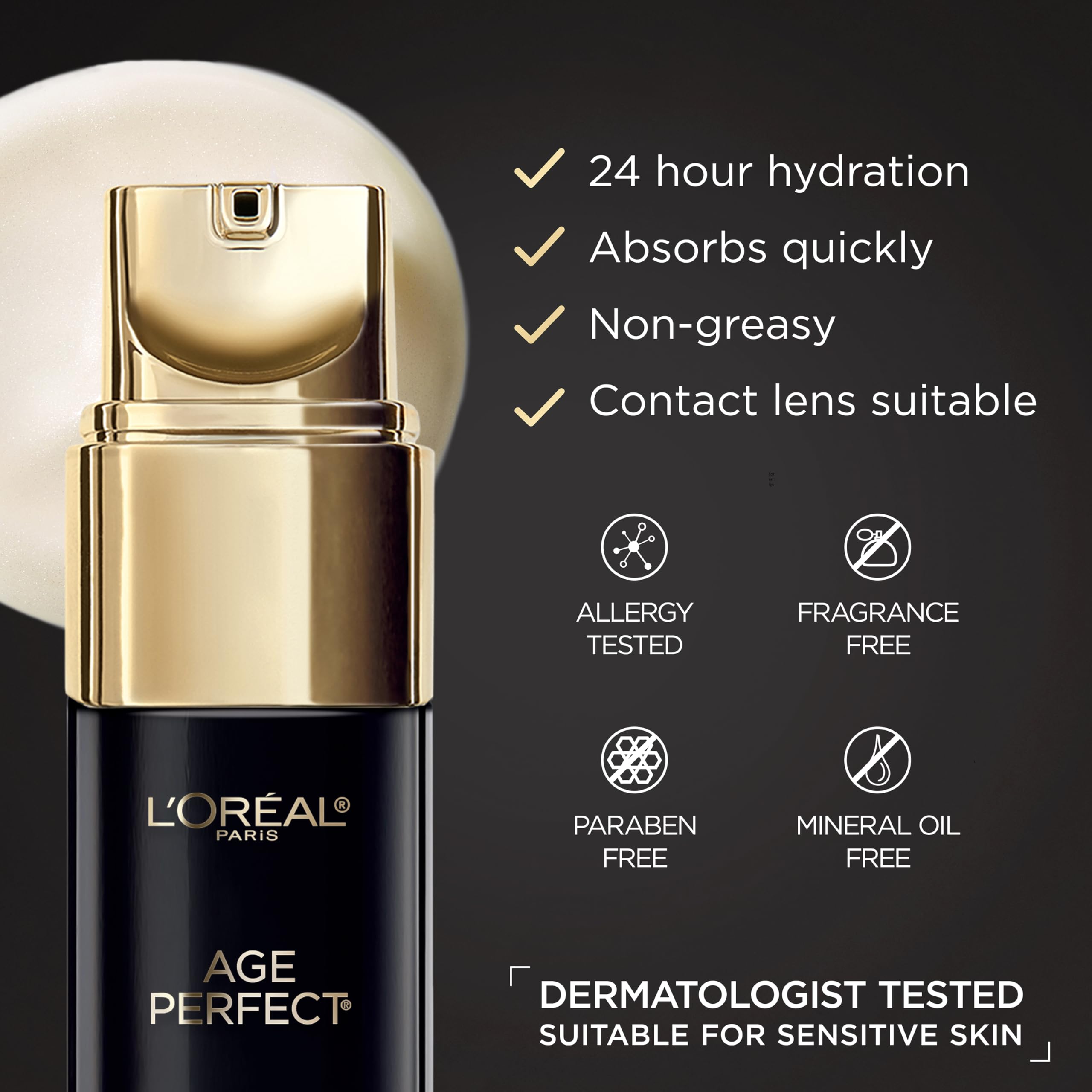 L'Oreal Paris Age Perfect contorno ojos, aplicador para aplicación suave.