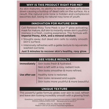 Aplicación suave de la Age Perfect Rosy Tone Mask de L’Oréal Paris.