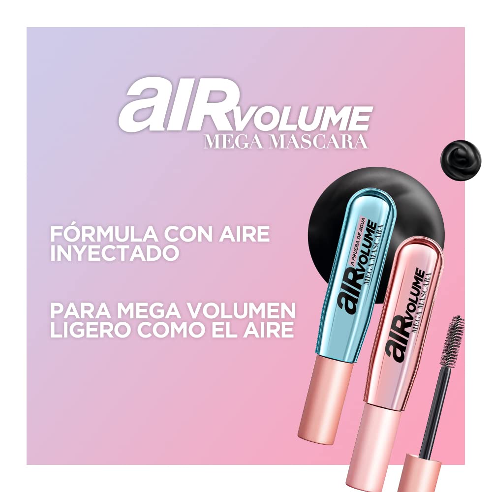 Cepillo de doble cerda de Air Volume Mega Mascara captura y separa pestañas