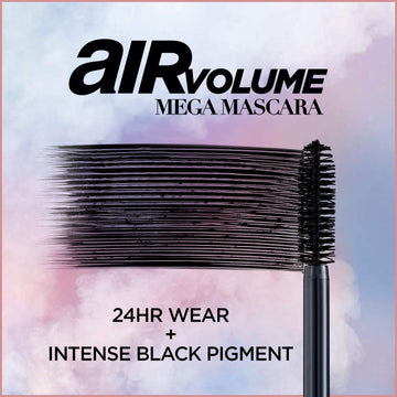 L'Oreal Paris Air Volume Mega Mascara: duración de hasta 24 horas con definición.