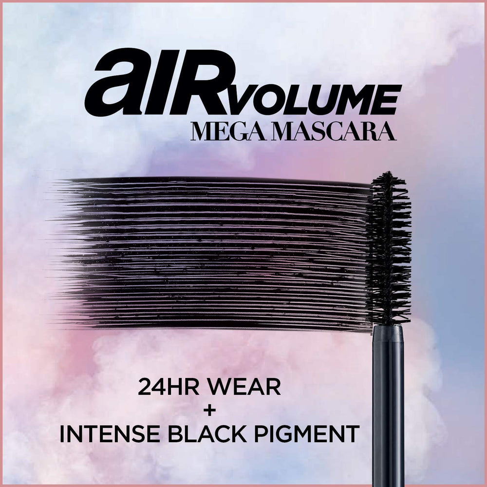 L'Oreal Paris Air Volume Mega Mascara: duración de hasta 24 horas con definición.