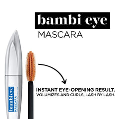 L'Oreal Paris Bambi Eye Mascara: pestañas levantadas y definidas para un look intenso.