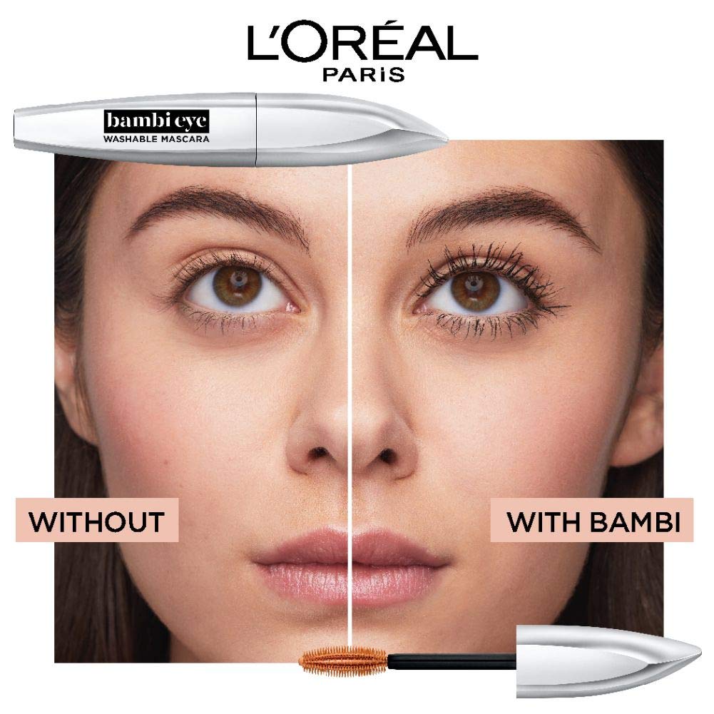 L'Oreal Paris Bambi Eye Mascara, retirada fácil con agua y jabón.