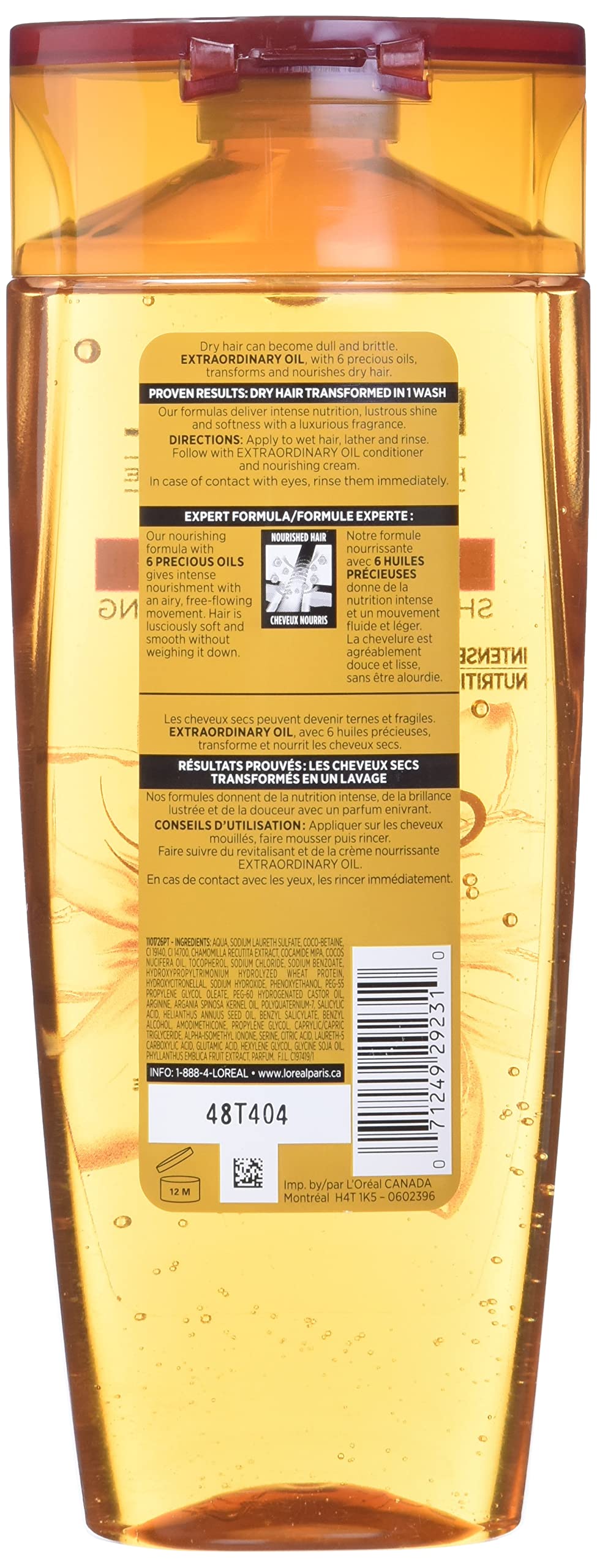 Brillo natural tras lavar con champú Extraordinario de L’Oréal Paris.